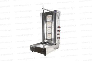 Macchina kebab con 4 bruciatori GAS con motore superiore - All for cooking